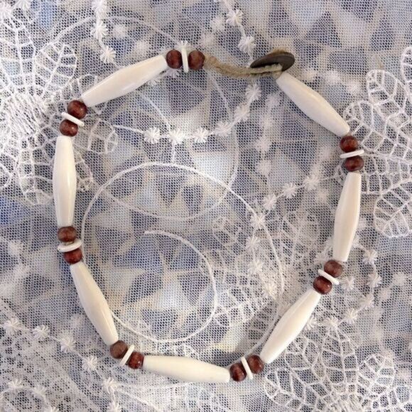 Vintage Hairpipe Surfer’s Necklace with Penny Clasp Unisex - Picture 2 of 10